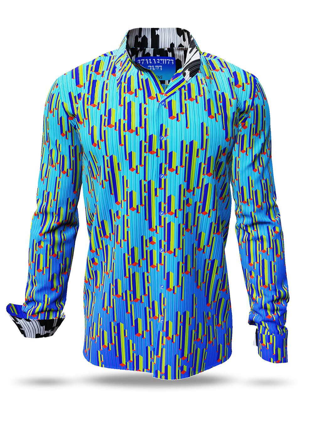 blaues Hemd Herren STALACNITE BLUE von GERMENS artfashion