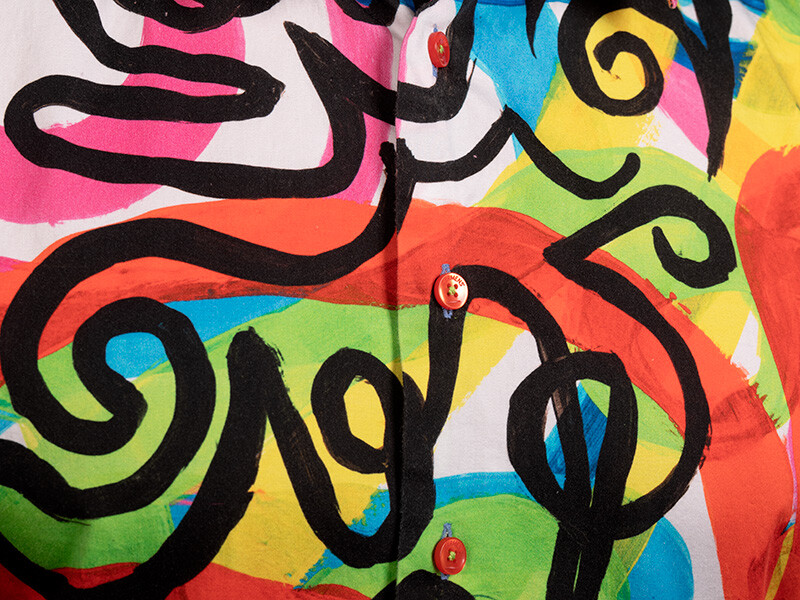buntes Freizeithemd ROLLER COASTER von GERMENS artfashion - 100 % Baumwolle - Made in Germany