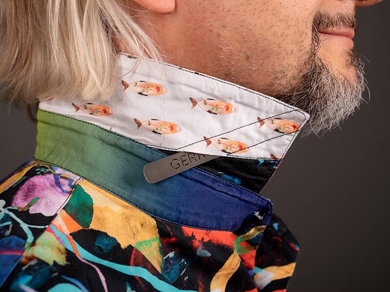 buntes Freizeithemd ANNAS MEER von GERMENS artfashion - 100 % Baumwolle - Made in Germany