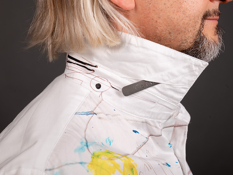 limitiertes Künstlerhemd von Osmar Osten - FAMOS - GERMENS artfashion - 100 % Baumwolle - Made in Germany