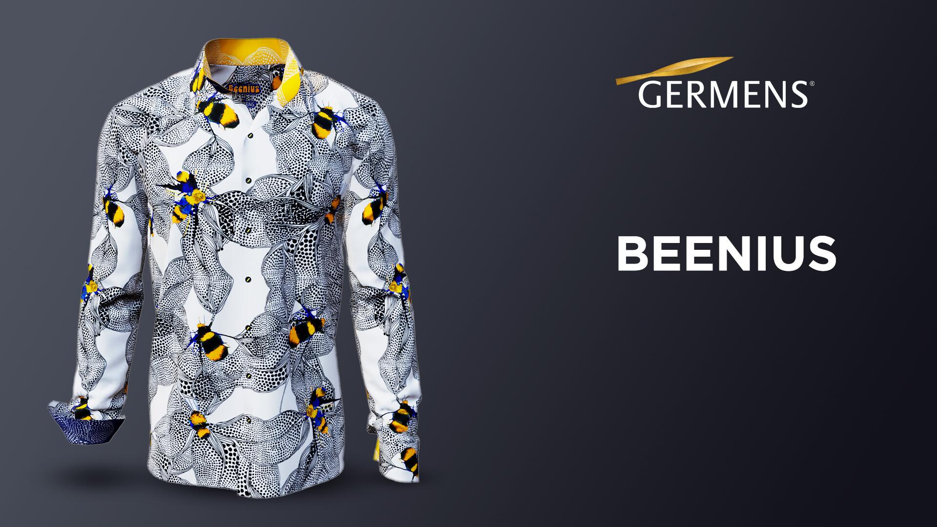 schwarz weisses Hemd Herren BEENIUS von GERMENS artfashion