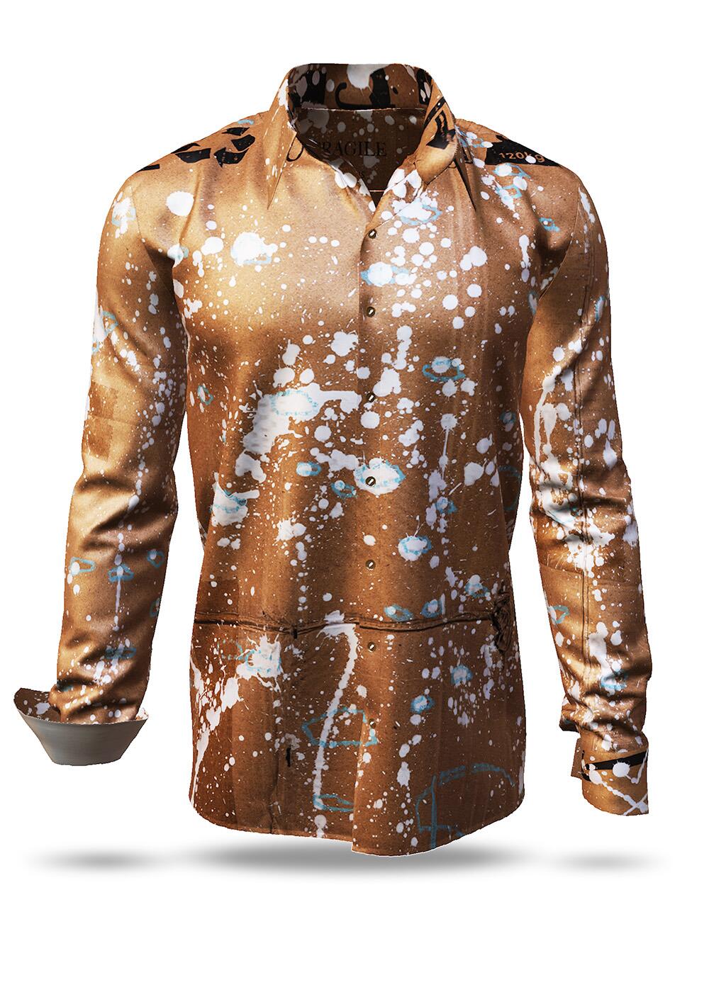 braunes Hemd Herren FRAGILE von GERMENS artfashion
