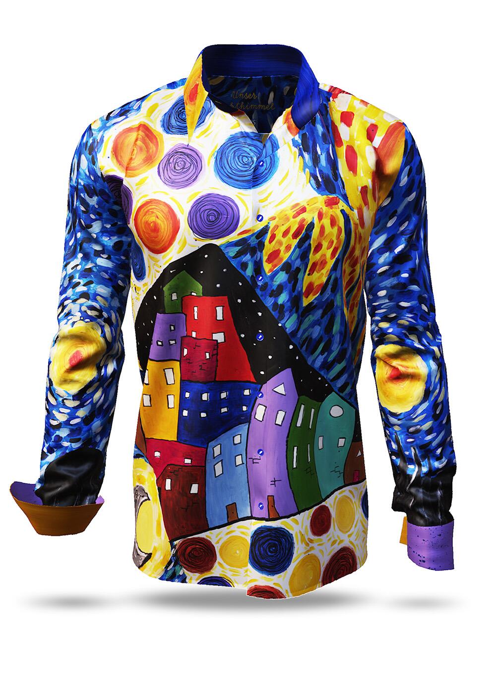blaues Hemd Herren UNSER NACHTHIMMEL von GERMENS artfashion