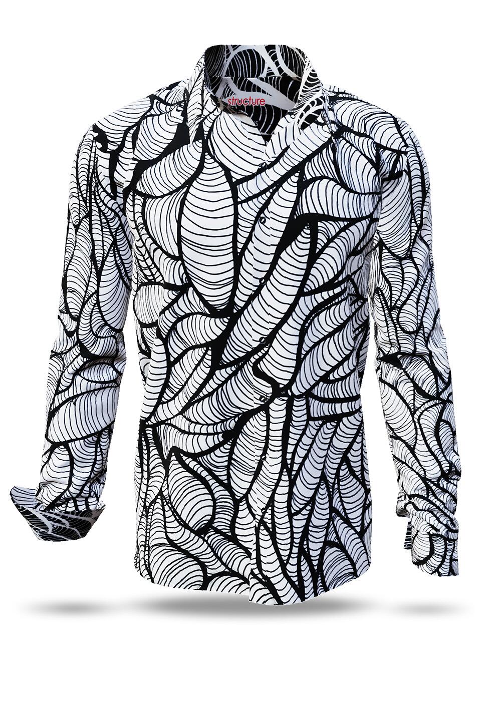 schwarz-weisses Hemd Herren STRUCTURA von GERMENS artfashion
