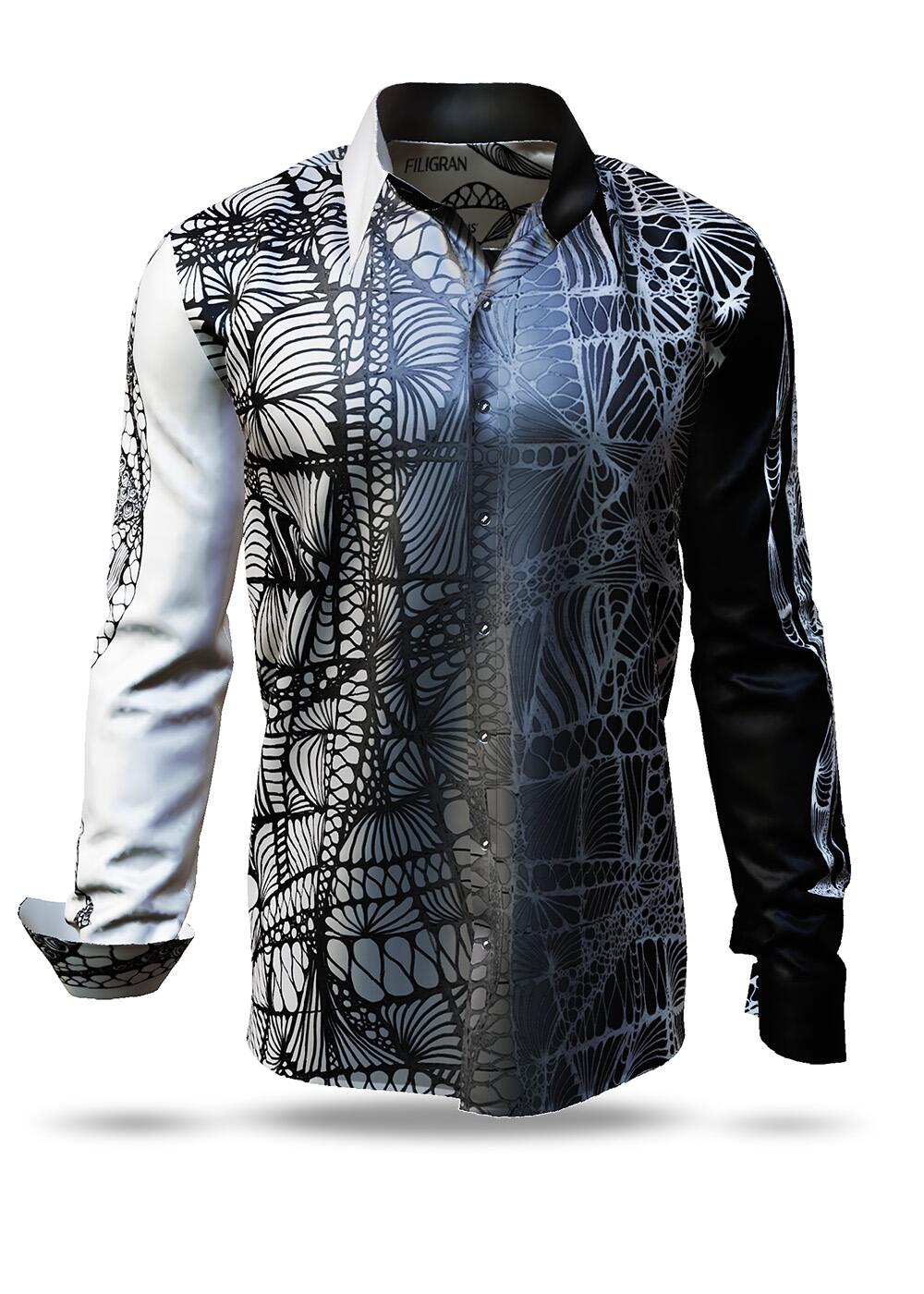 schwarz-weisses Hemd Herren FILIGRAN von GERMENS artfashion