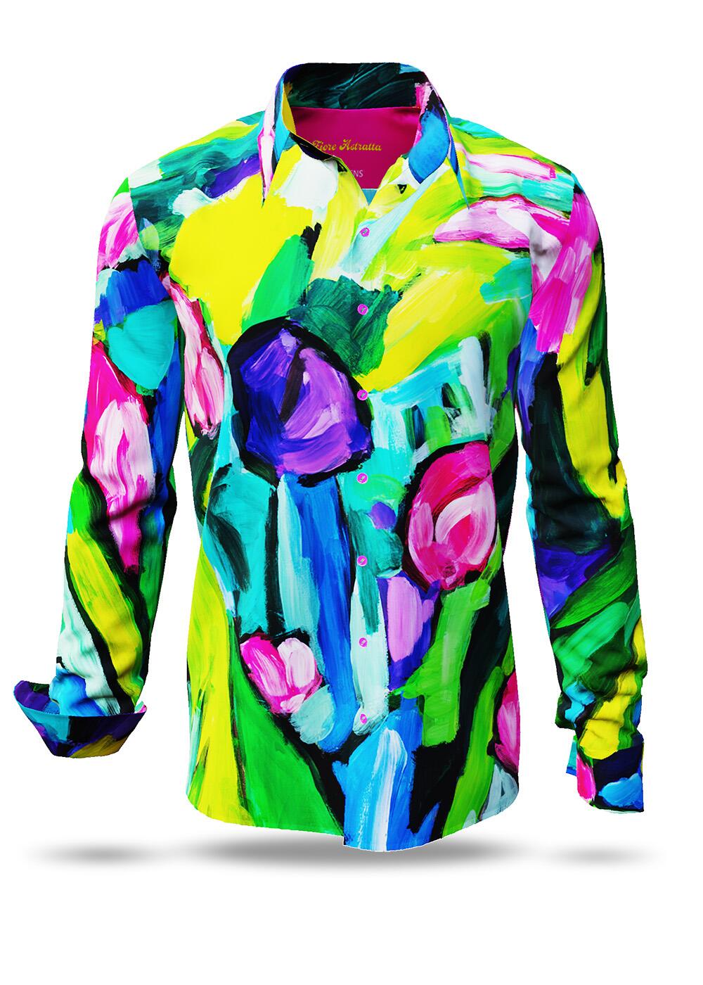 buntes Hemd Herren FIORE ASTRATTA von GERMENS artfashion