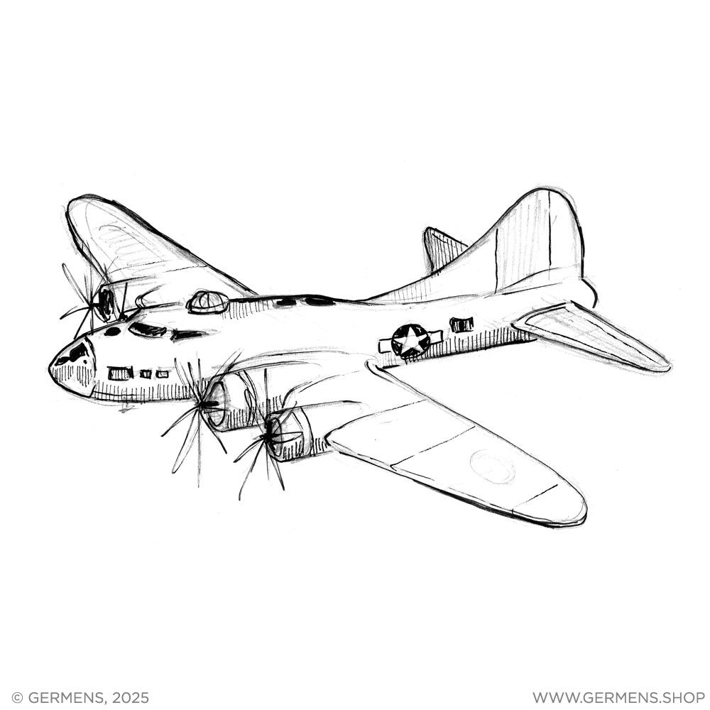 Ein Bomber der Alliierten des 2. Weltkrieges