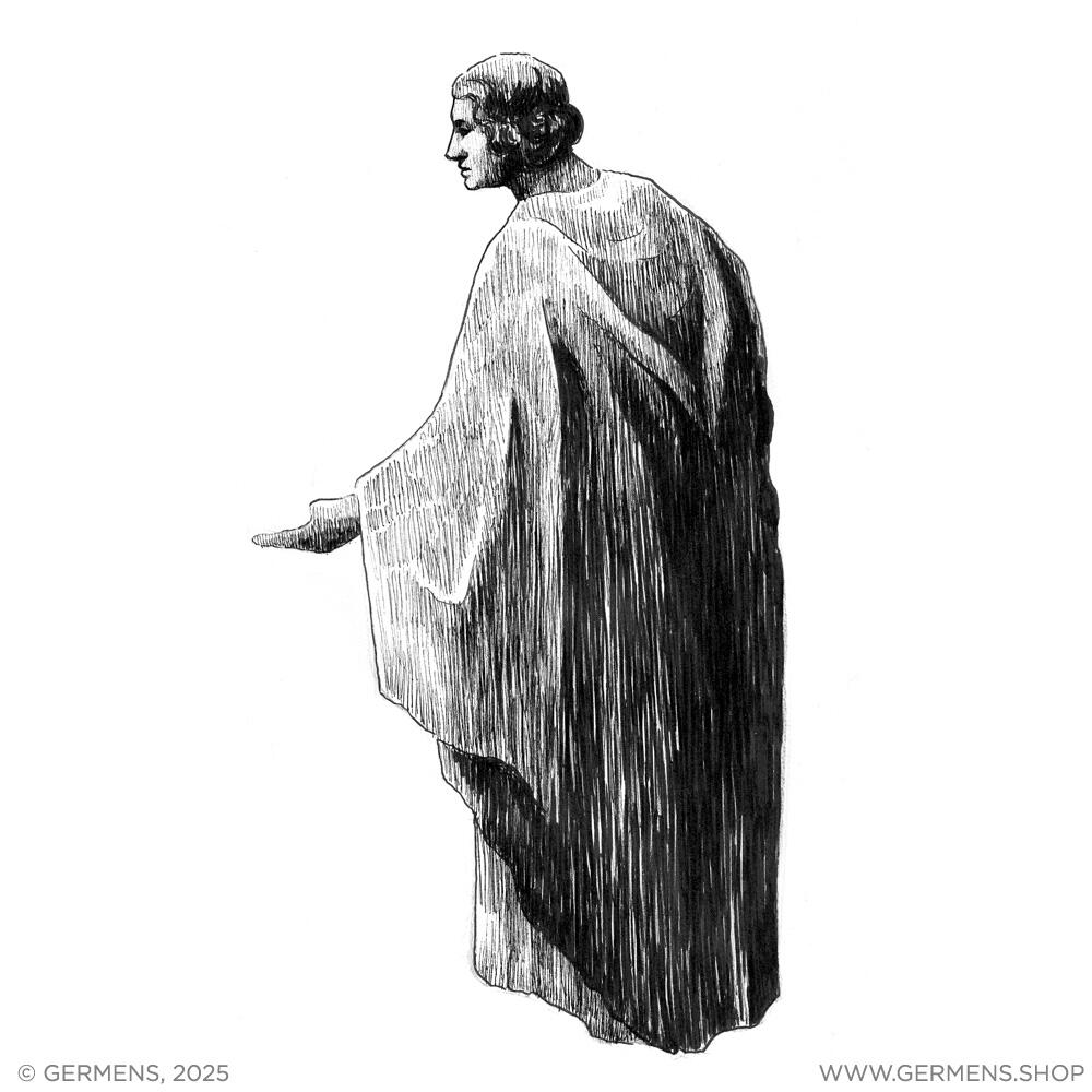Die Güte - Die Beschützerin Dresdens - Eine Statue aus Sandstein als Symbol für Mitgefühl, Erhabenheit und Weisheit 