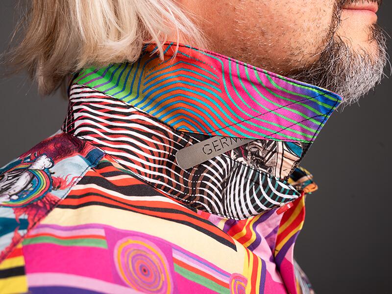 buntes Freizeithemd CYBER ODYSSEY von GERMENS artfashion - 100 % Baumwolle - Made in Germany