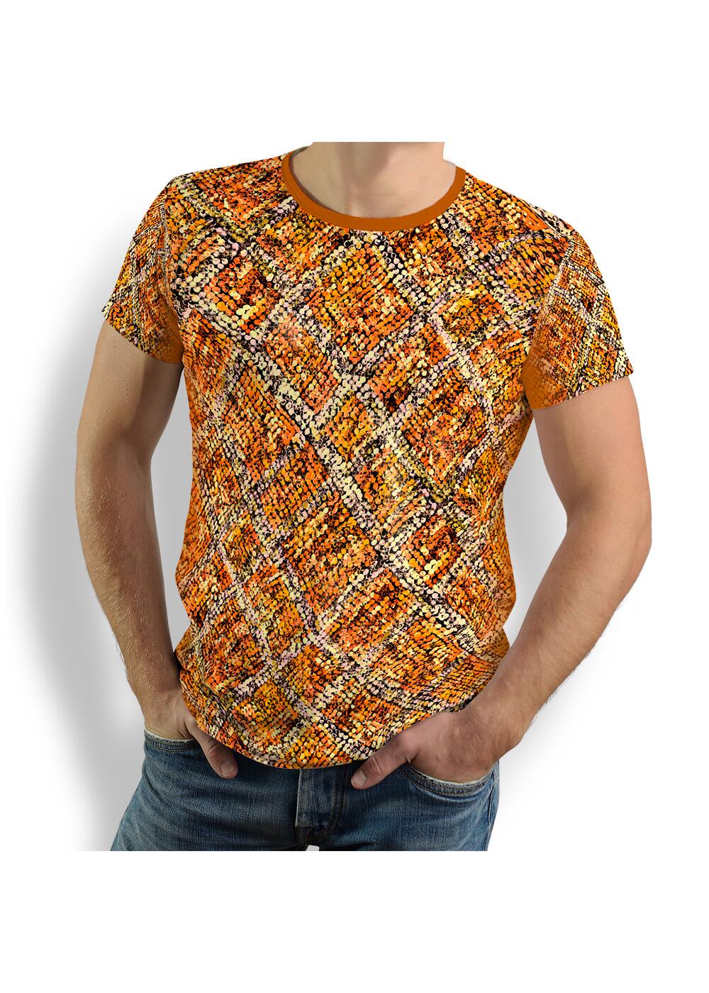 braunes T-Shirt Herren MIROUGE FALL von GERMENS artfashion
