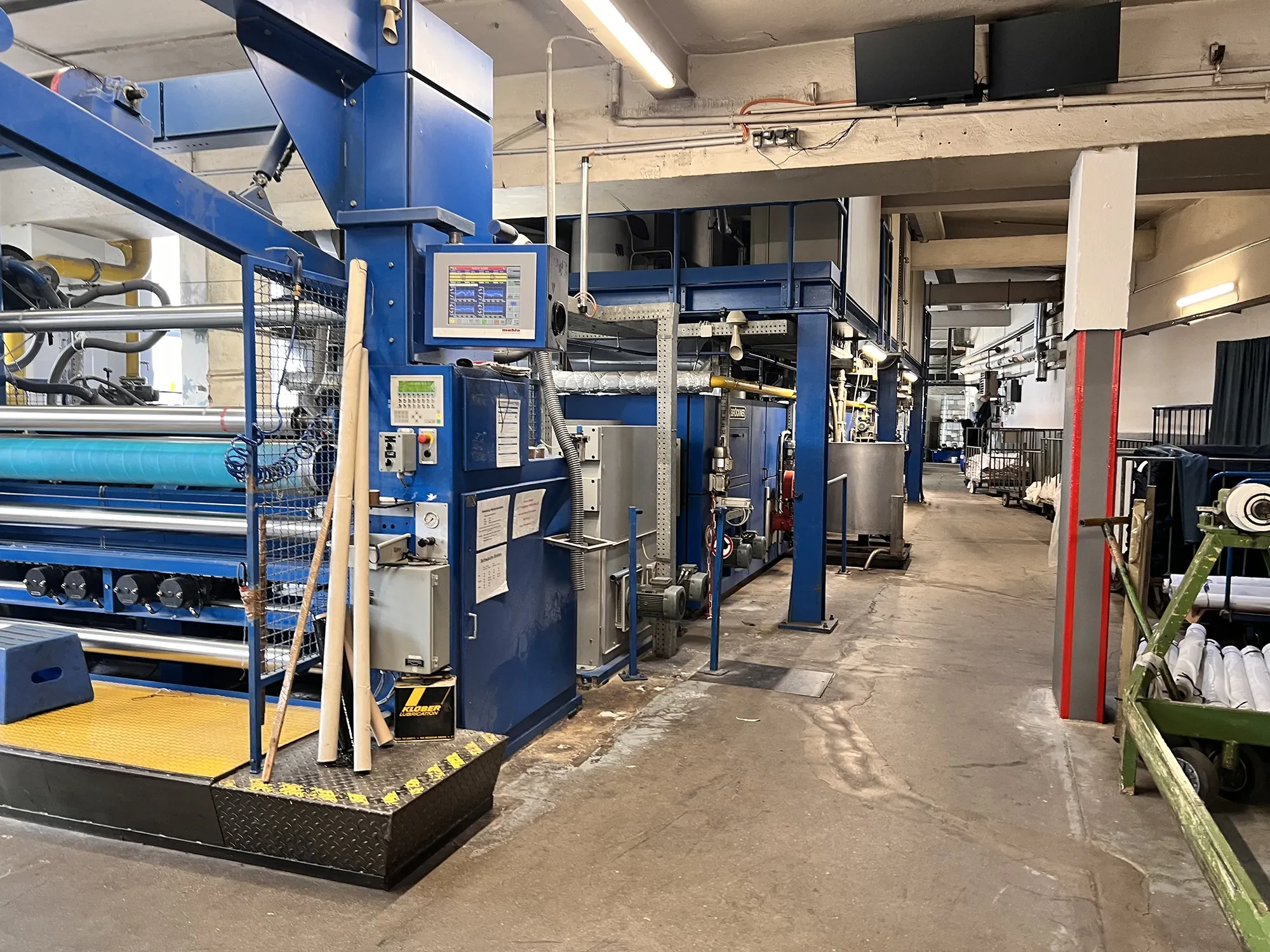 Spannrahmen in der Textildruckerei Innotex in Frankenberg Sachsen