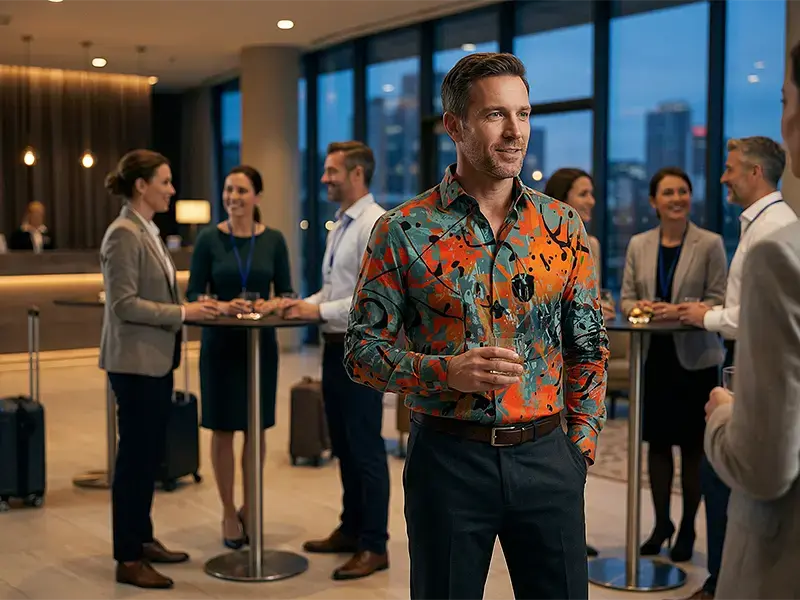 Business dress code – the GERMENS TARNA SOL shirt makes a statement, professional without being uniform.