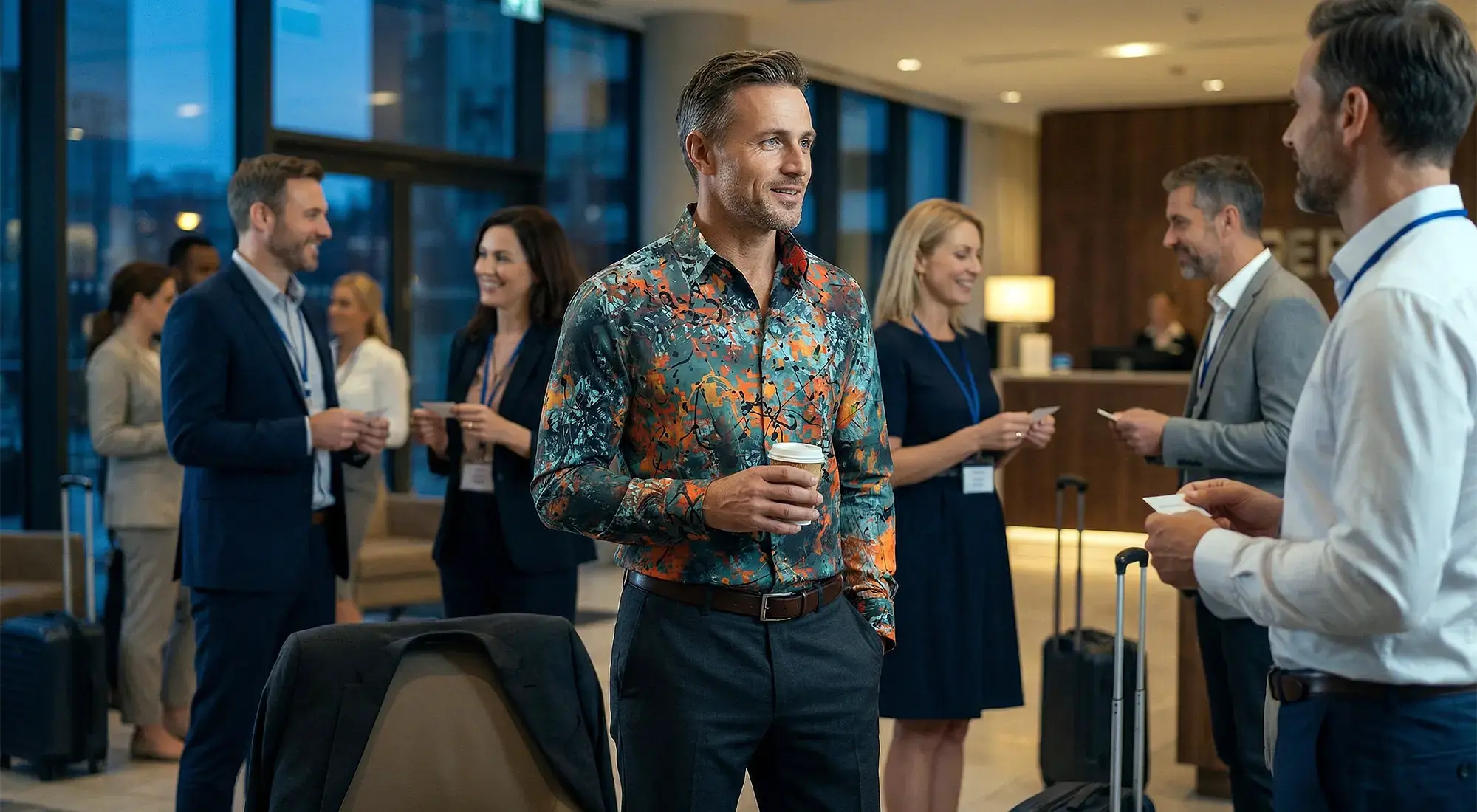 Hemd statt Anzug - Der neue legere Dresscode im Business - Der Mann trägt das GERMENS Hemd TARNA SOL