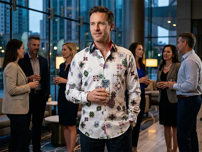 Make a confident impression – the GERMENS KALEIDOSCOPE shirt stands out in style, no explanation needed.