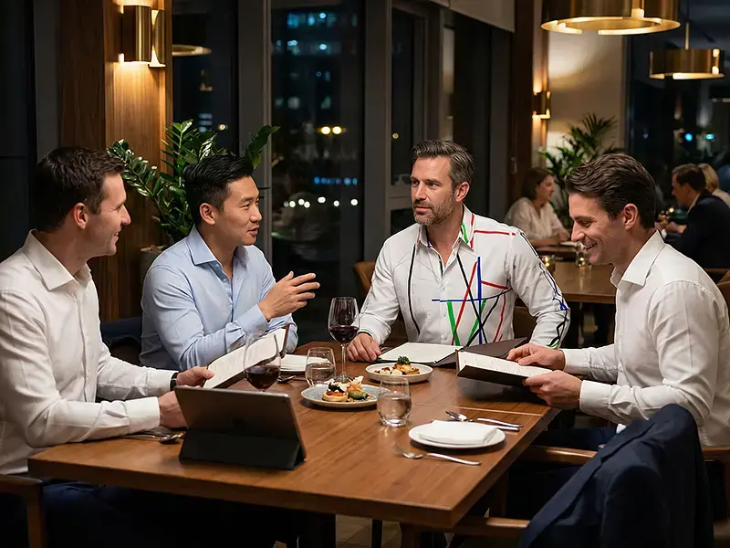 Dining out – whether enjoying a private meal or making a business impression, the GERMENS TAPE IT OR LEAVE IT shirt exudes confidence.