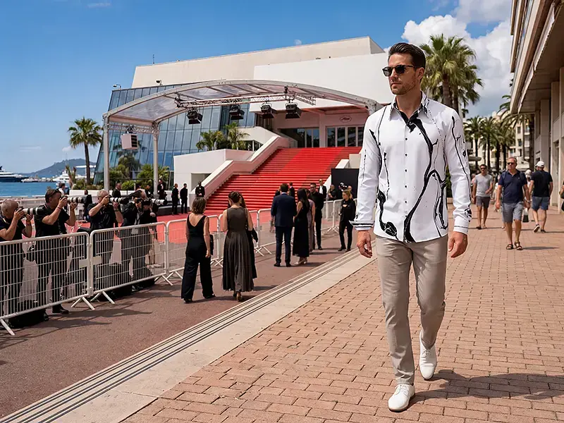 City break in Cannes - GERMENS shirt LEBENSADER SCHIMMEL