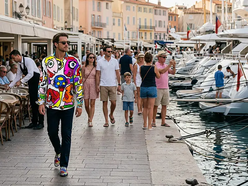 City break in Saint-Tropez - GERMENS shirt LIEBE