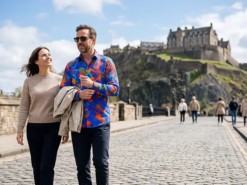 City break in Edinburgh - GERMENS shirt BLAUE STUNDE