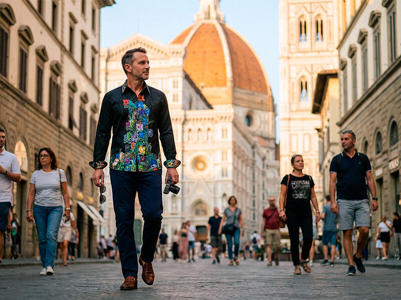 City break in Florence - GERMENS Garden Mystique shirt