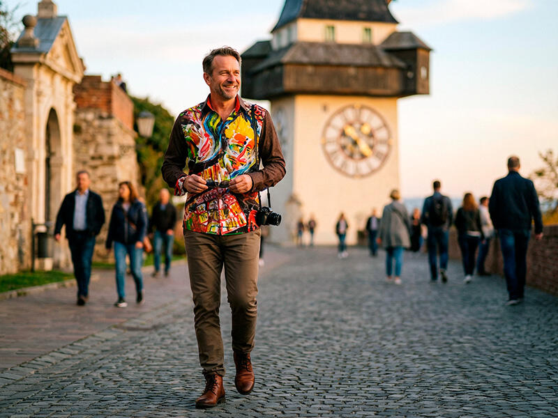 City break in Graz - GERMENS shirt Memento Maskara