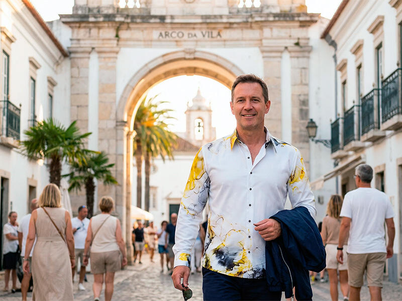 City break in Faro - GERMENS Nebula shirt