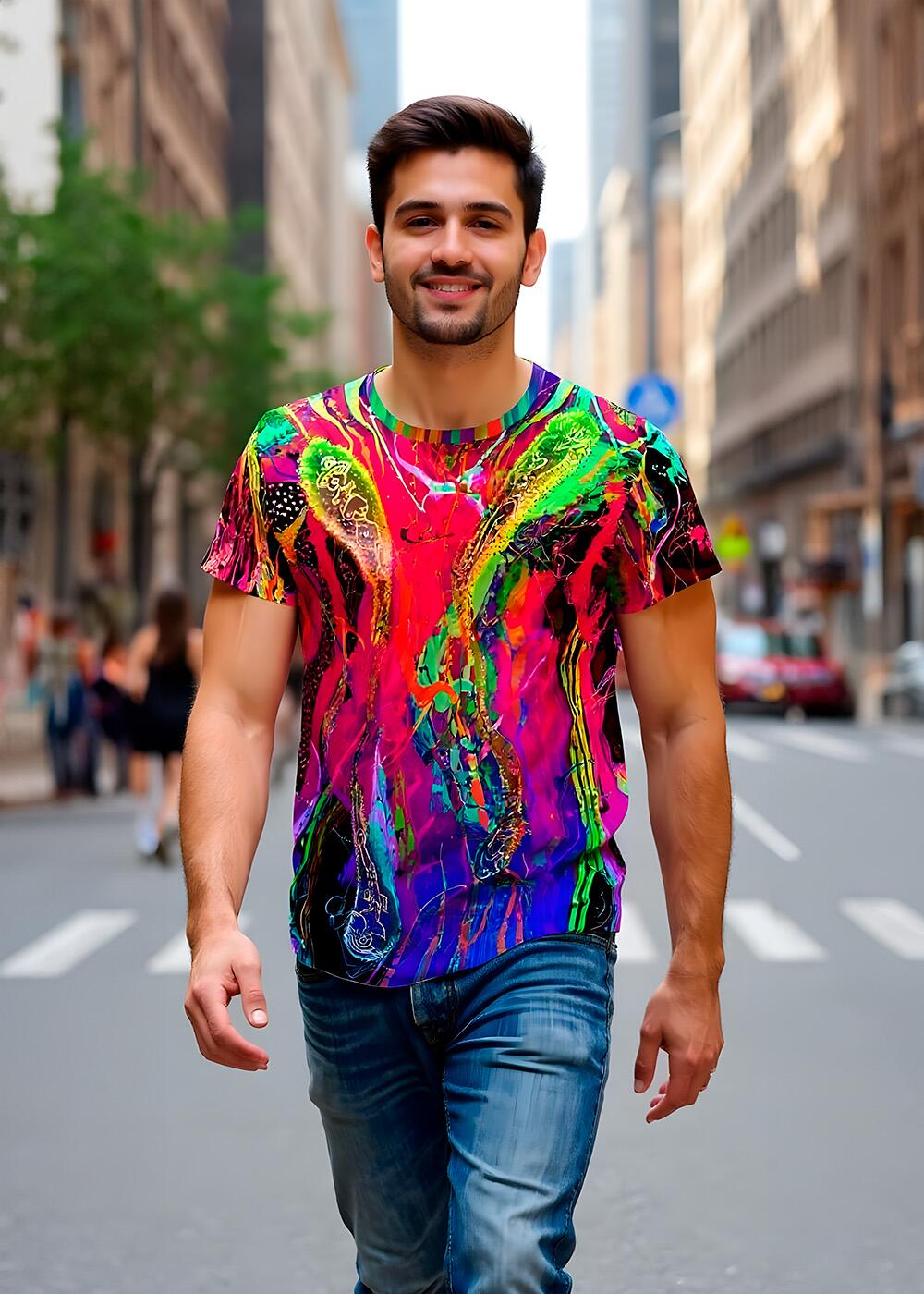 buntes GERMENS T-Shirt Herren GALACTICO