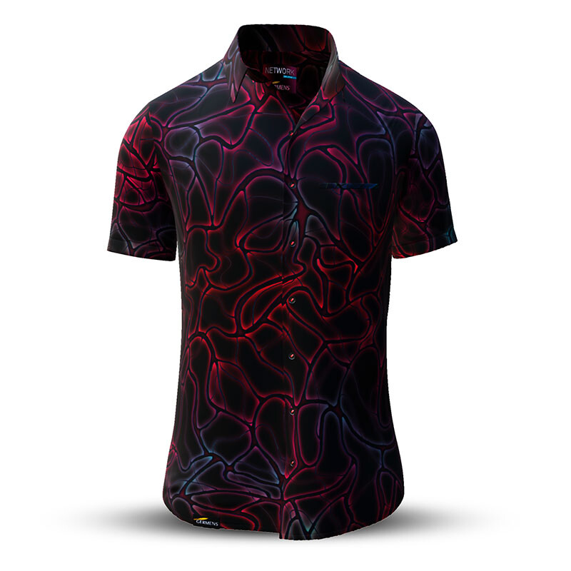 Summer shirt for men NETWORK DELPHI - 100% cotton - 10 sizes from XS to 6XL - exceptional design - finest workmanship - fabrics made in Germany - limited edition and exclusive