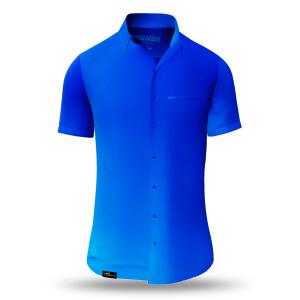 Button up shirt for summer GRADIENT AZURE - GERMENS