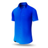 blue Button up shirt for summer GRADIENT AZURE - GERMENS artfashion - 100 % cotton
