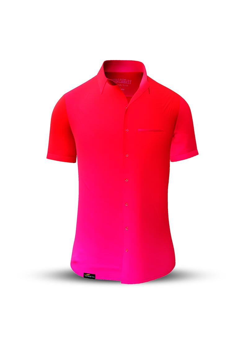 Button up shirt for summer GRADIENT FLAMINGO - GERMENS