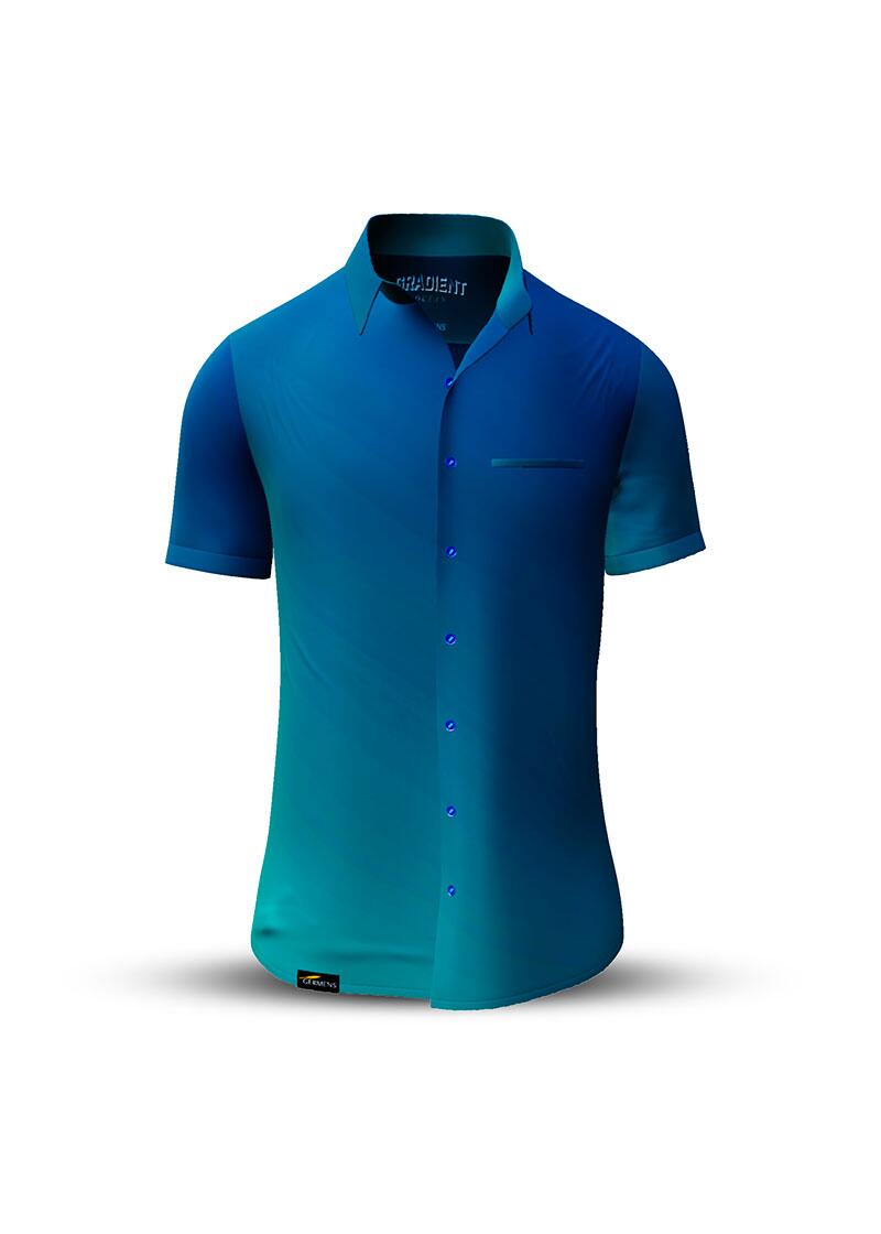 Button up shirt for summer GRADIENT OCEAN - GERMENS