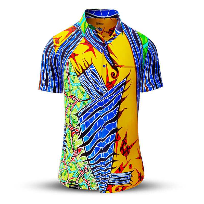 Summer shirt for men IRIX - 100% cotton - 10 sizes from XS to 6XL - exceptional design - finest workmanship - fabrics made in Germany - limited edition and exclusive