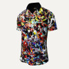 Button-down Shirt Short Sleeve SUPERFLASH – GERMENS artfashion – 100 % Cotton - Size XXL