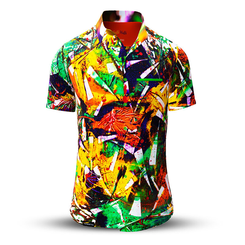 Sommerhemd Herren GALLI HALLI - 100 % Baumwolle - 10 Größen von XS - 6XL - außergewöhnliches Design - feinste Verarbeitung - Stoffe Made in Germany - limitiert und exklusiv