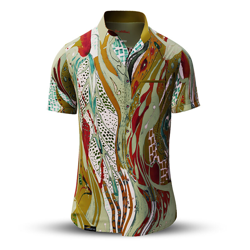 Summer shirt for men PRACHTKERL OMORA - 100% cotton - 10 sizes from XS to 6XL - exceptional design - finest workmanship - fabrics made in Germany - limited edition and exclusive