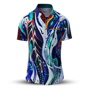 Summer shirt for men PRACHTKERL ARIXO - 100% cotton - 10 sizes from XS to 6XL - exceptional design - finest workmanship - fabrics made in Germany - limited edition and exclusive