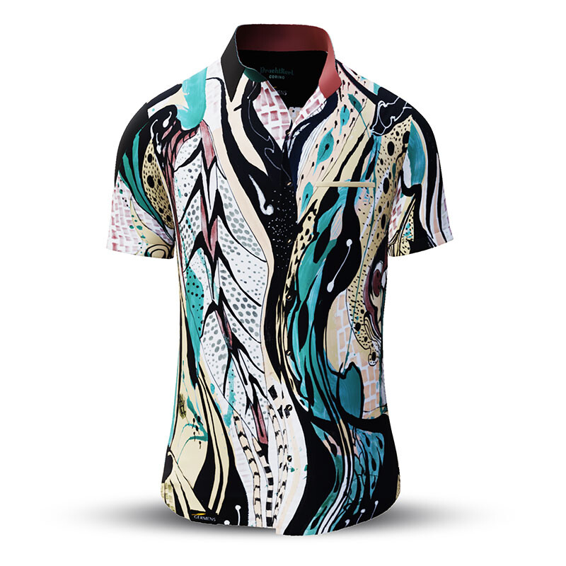 Summer shirt for men PRACHTKERL CORINO - 100% cotton - 10 sizes from XS to 6XL - exceptional design - finest workmanship - fabrics made in Germany - limited edition and exclusive