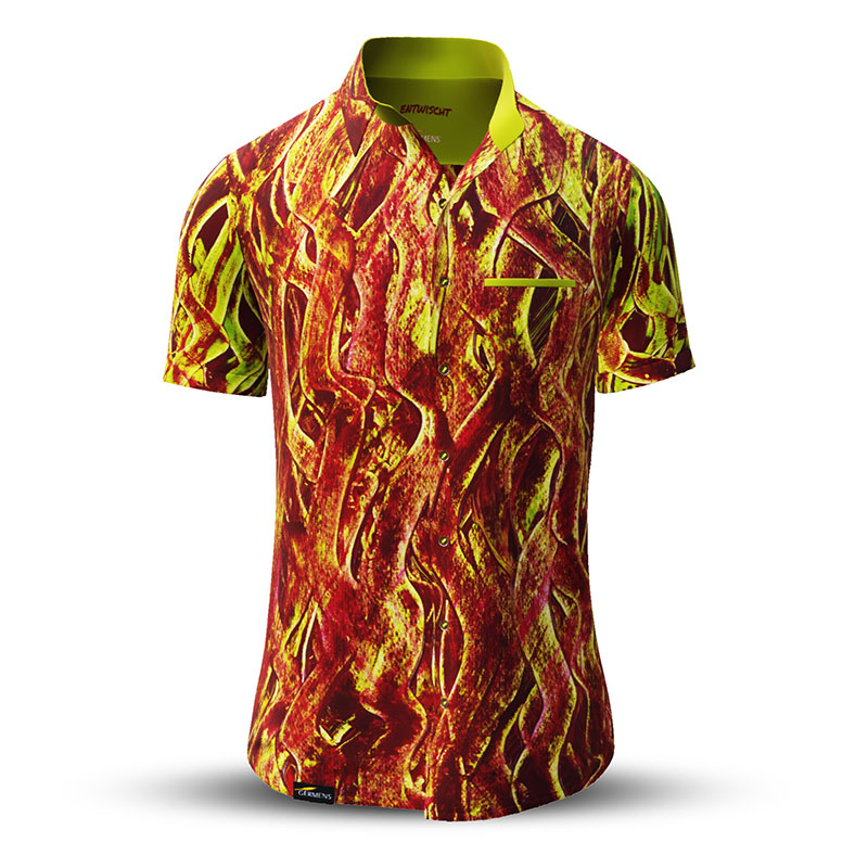Sommerhemd Herren ENTWISCHT - 100 % Baumwolle - 10 Größen von XS - 6XL - außergewöhnliches Design - feinste Verarbeitung - Stoffe Made in Germany - limitiert und exklusiv
