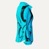 BLUE SWAN HELLBLAUE BLUSE MIT SCHWARZER ZEICHNUNG Blusen Damen - 100 % Baumwolle - GERMENS artfashion