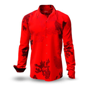 Entdecke bunte Hemden Herren EMBER RED - 100 % Baumwolle