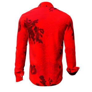 Entdecke bunte Hemden Herren EMBER RED - 100 % Baumwolle