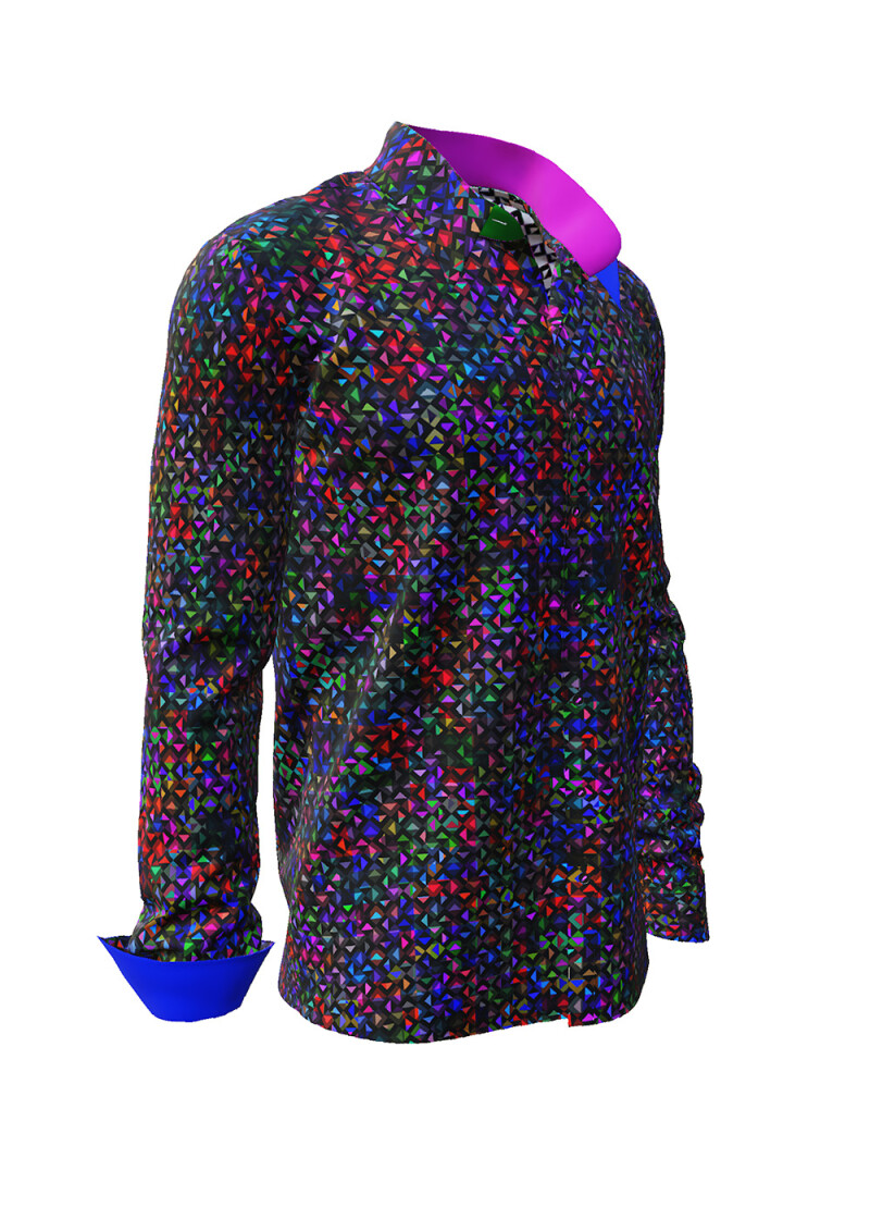SOJOURNER DISTANT - Designer shirt with colourful pixels - GERMENS