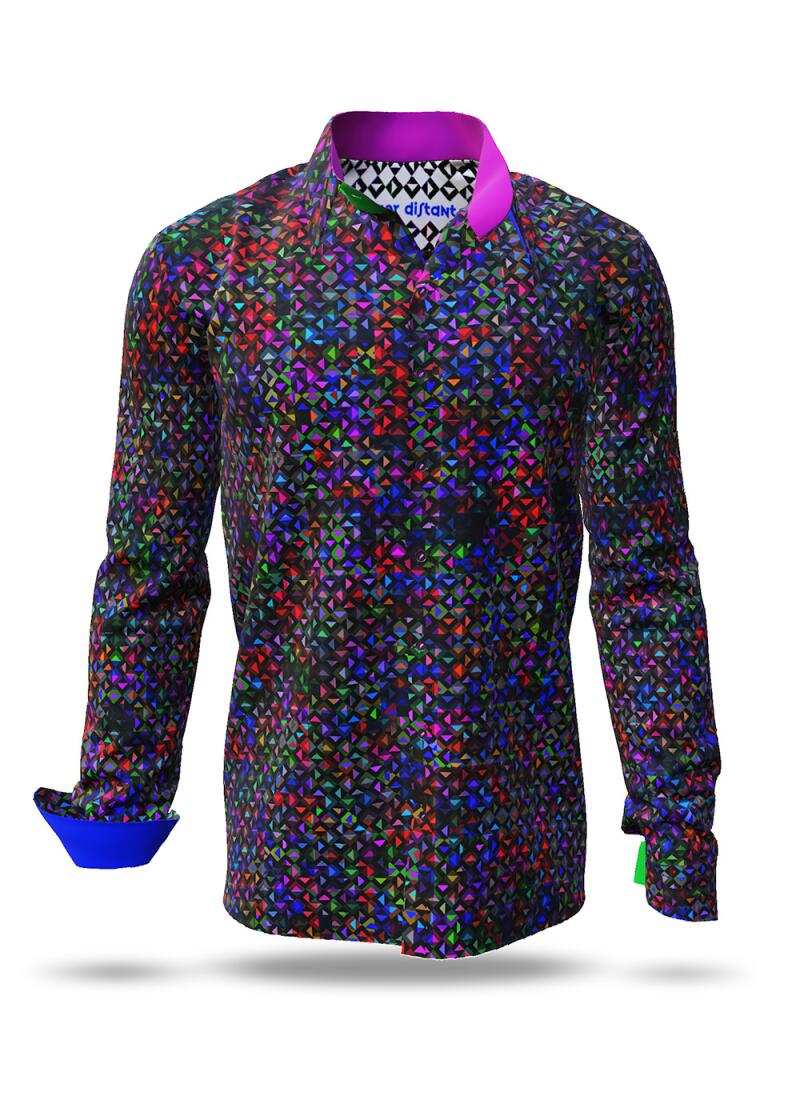 SOJOURNER DISTANT - Designer shirt with colourful pixels - GERMENS