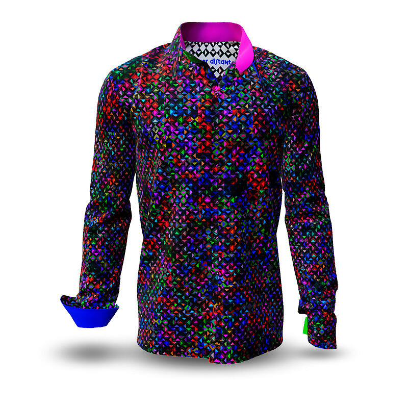 SOJOURNER DISTANT - Designerhemd mit bunten Pixeln - GERMENS