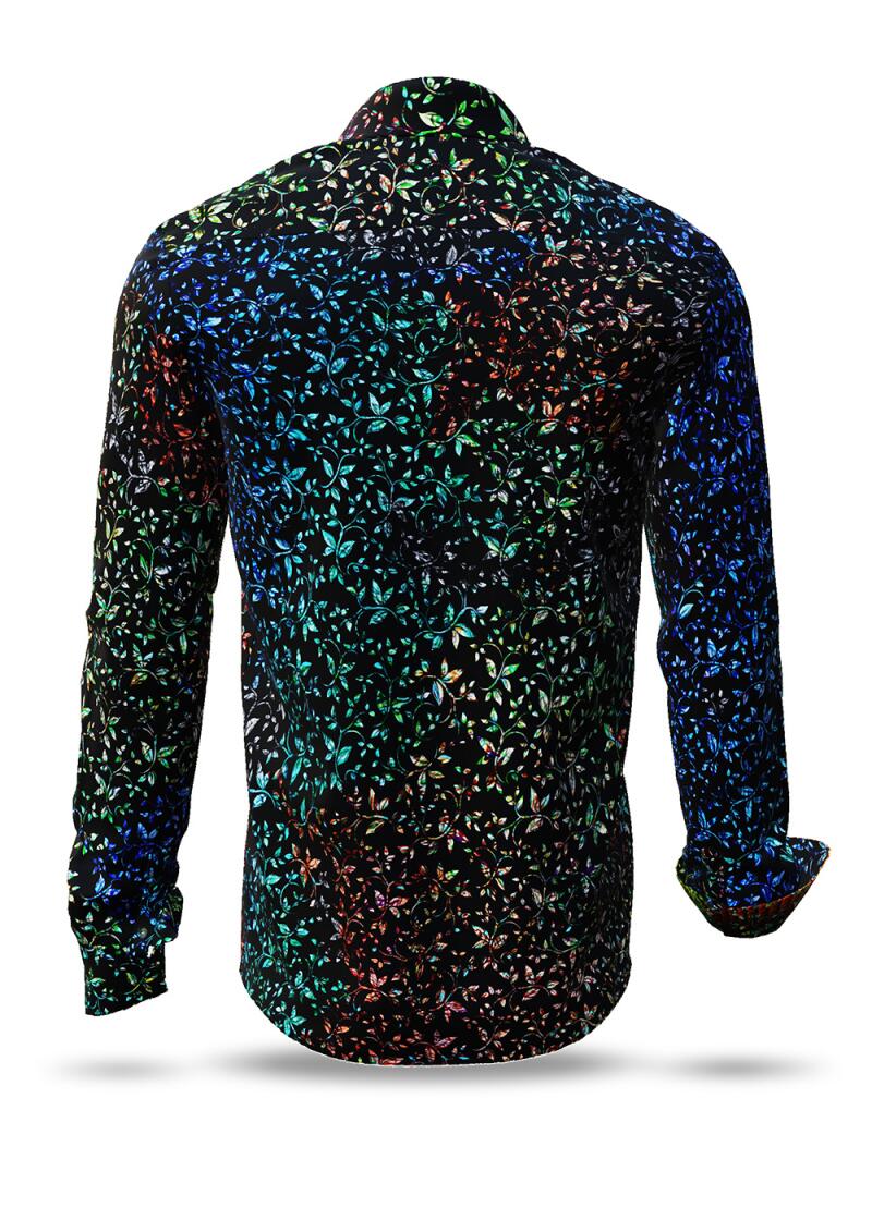 FLOREL NOIR - dark shirt with floral patterns - GERMENS