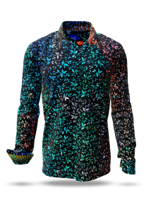 Entdecke bunte Hemden Herren FLOREL NOIR - 100 % Baumwolle