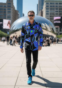 Button Up Shirt CHICAGO FUNKY from GERMENS