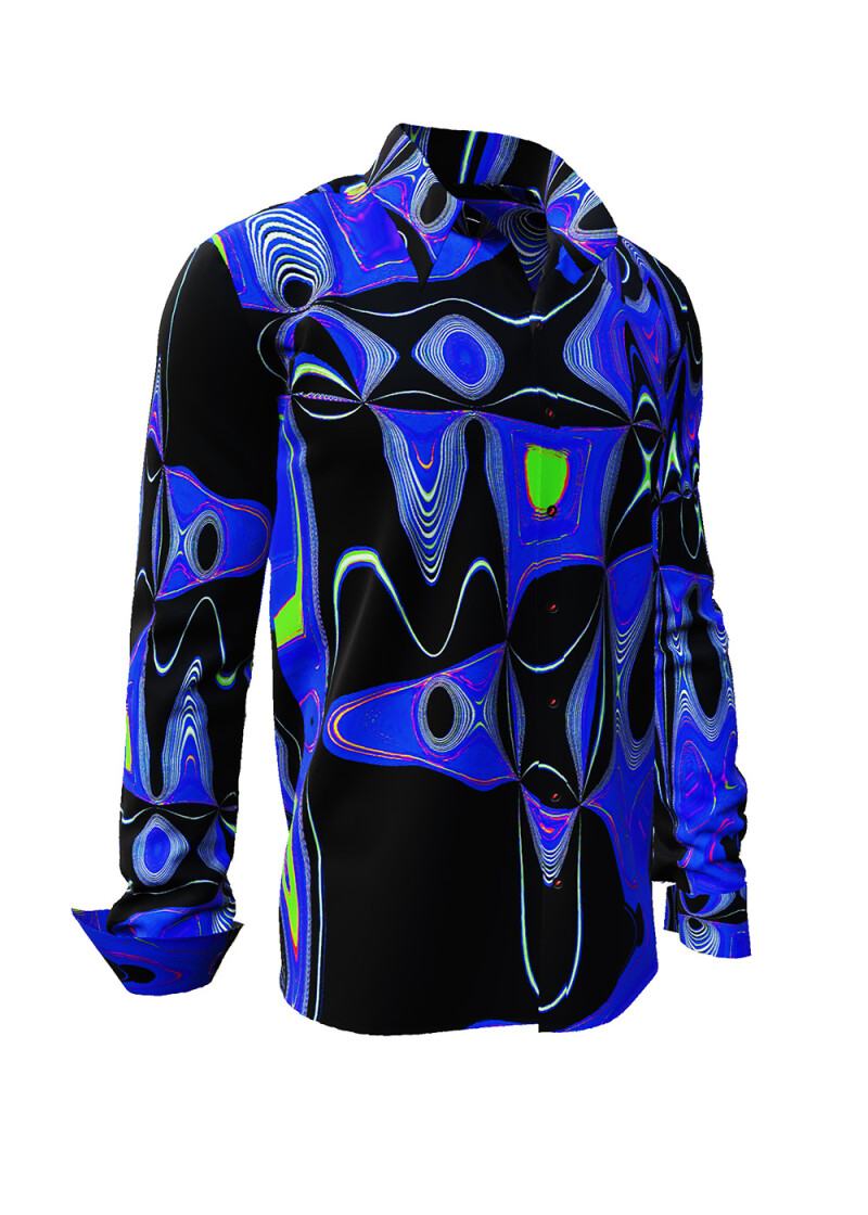 CHICAGO FUNKY - Blau schwarzes Hemd - GERMENS