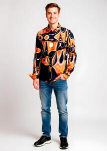 NEW ORLEANS FUNKY - Braun schwarzes Hemd - GERMENS
