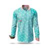 FLAMINGO HOTEL 2 - Turquoise shirt with coloured back graphic - GERMENS